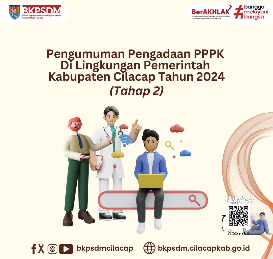 PENGUMUMAN PENGADAAN PPPK TAHAP II DI LINGKUNGAN PEMERINTAH KABUPATEN CILACAP TAHUN 2024 